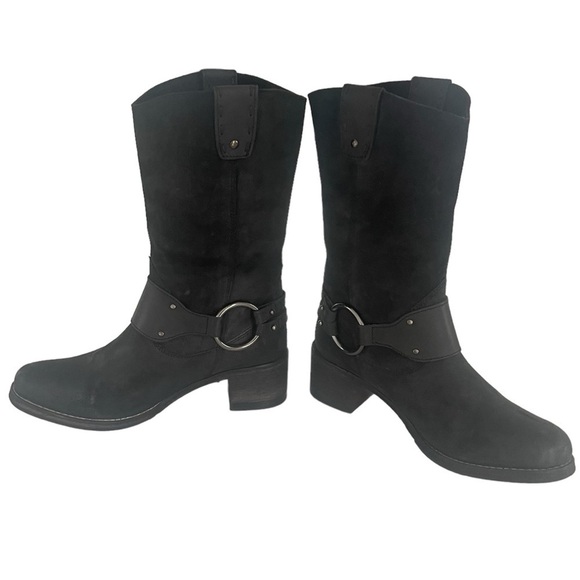 Black Johnston & Murphy Women’s Moto Boots